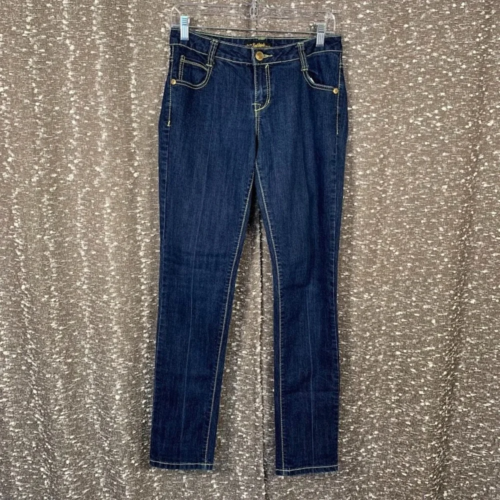 Vintage Y2K Southpole Denim Jeans Green Embroidered Pocket Women's 9 - Picture 4 of 11